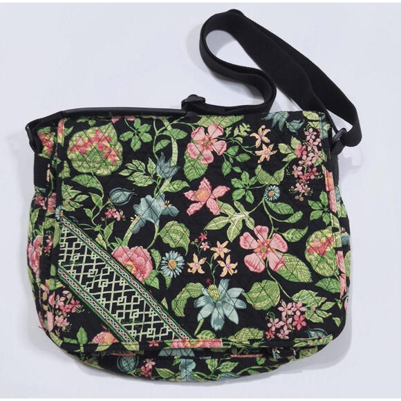 Vera Bradley Handbags - Vera Bradley Messenger Bag in Botanica Pattern Crossbody Laptop Bag‎ Retired